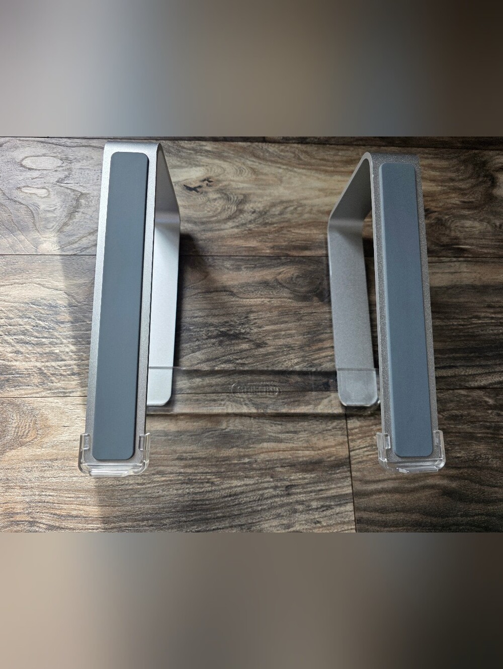 Adjustable Silver Laptop Stand - Sleek Aluminum Mount